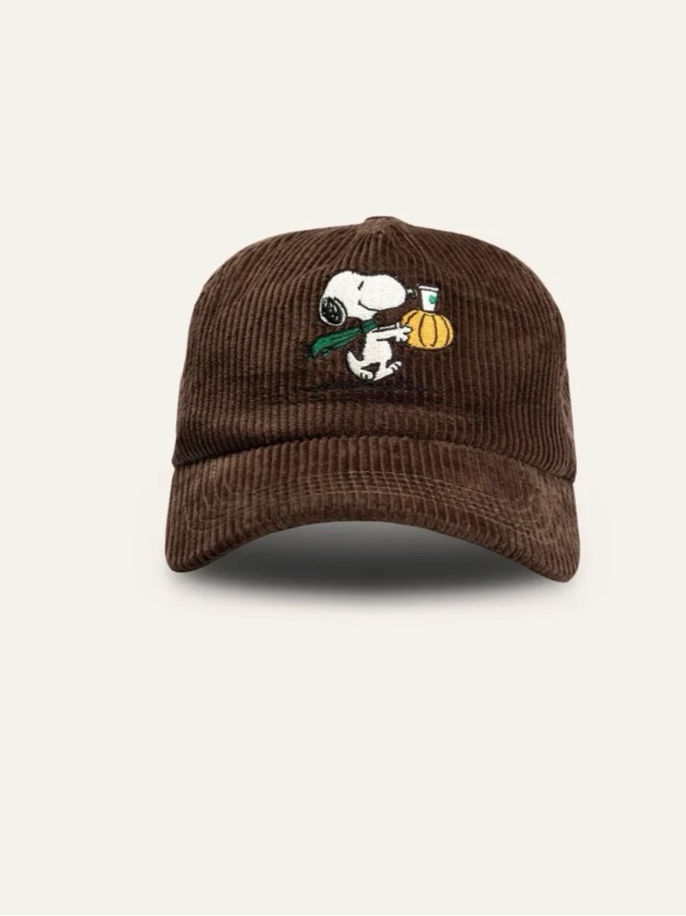 Starbucks x Peanuts SNOOPY HAT Pumpkin Corduroy (Reserve Exclusive)